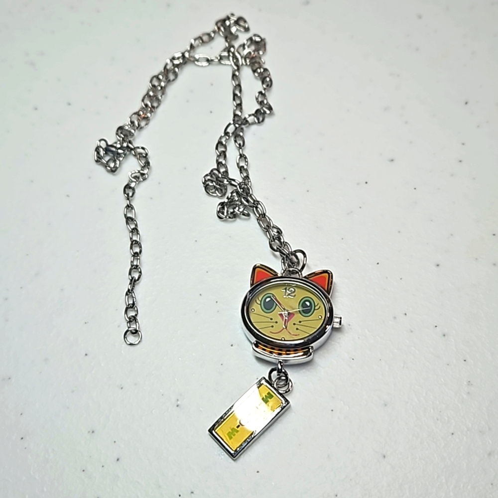 Cat necklace/watch